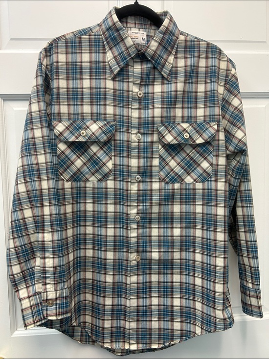 Big Mac Other - VTG Big Mac 80s Plaid Long Sleeve Lightweight Mens Cotton/Poly Button Work Shirt